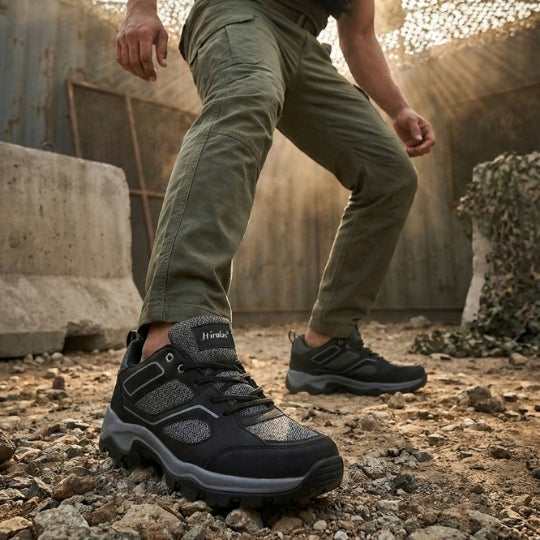 Hirolas Men's Outdoor Walking & Trekking  Shoes - Black