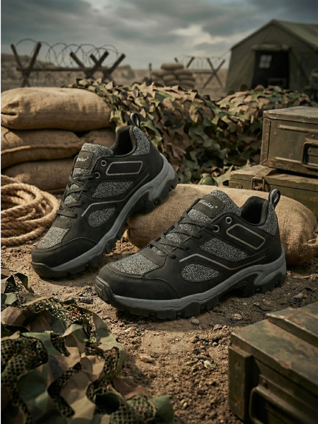 Hirolas Men Outdoor Walking & Trekking  Shoes - Black