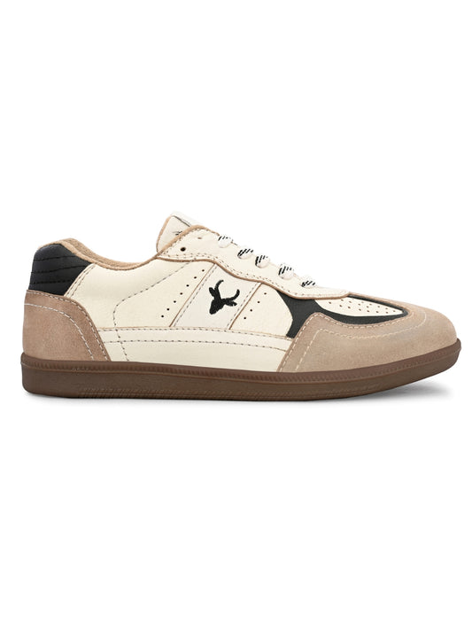 Hirolas Unisex PhoeniXX v1.0 Handmade Leather Sneaker Shoes for Men's & women | Retro Court Sneaker | Lifestyle Casual comfort Shoes | Cream Beige