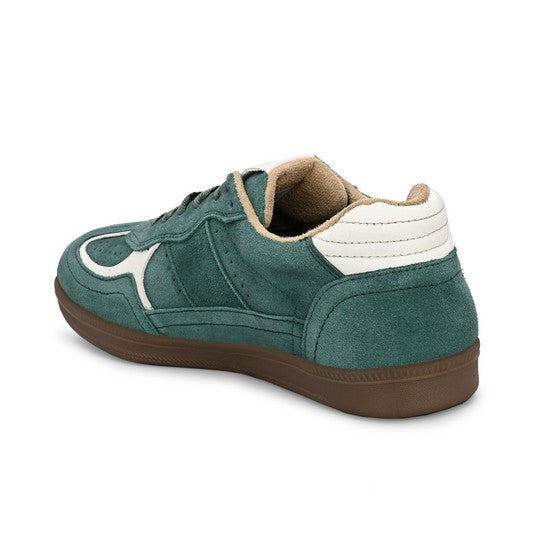 Hirolas Unisex PhoeniXX v1.0 Handmade Suede Leather Sneaker Shoes for Men's & women | Retro Court Sneaker | Lifestyle Casual Comfort Shoes | Forest Green