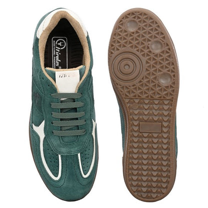 Hirolas Unisex PhoeniXX v1.0 Handmade Suede Leather Sneaker Shoes for Men's & women | Retro Court Sneaker | Lifestyle Casual Comfort Shoes | Forest Green