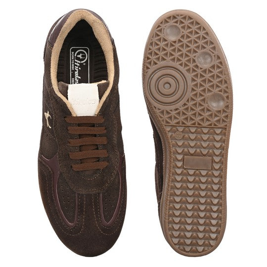 Hirolas Unisex PhoeniXX v1.0 Handmade Suede Leather Sneaker shoes for Men's & women | Retro Court Sneaker | Lifestyle Casual Comfort Shoes | Cocoa Brown |
