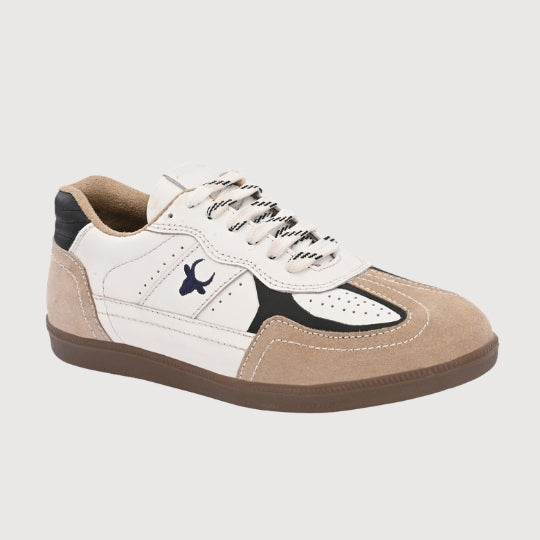 Hirolas PhoeniXX v1.0 Handmade Leather Sneaker for Men & Women's Sneaker Shoes| Retro Court Sneaker | Lifestyle Casual comfort Shoes | Beige Cream | Unisex