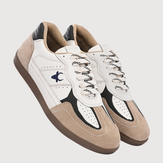 Hirolas PhoeniXX v1.0 Handmade Leather Sneaker for Men & Women's Sneaker Shoes| Retro Court Sneaker | Lifestyle Casual comfort Shoes | Beige Cream | Unisex