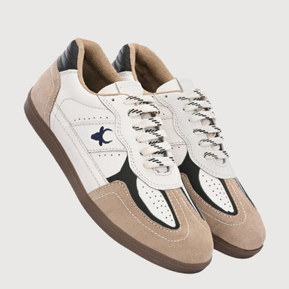 Hirolas PhoeniXX v1.0 Handmade Leather Sneaker for Men & Women's Sneaker Shoes| Retro Court Sneaker | Lifestyle Casual comfort Shoes | Beige Cream | Unisex