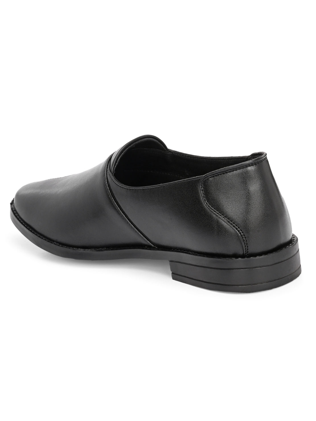 Hirolas Men's Peshawari Shoe Style Vegan Leather Roman Ethnic Sandal | Premium Party Wear - Black