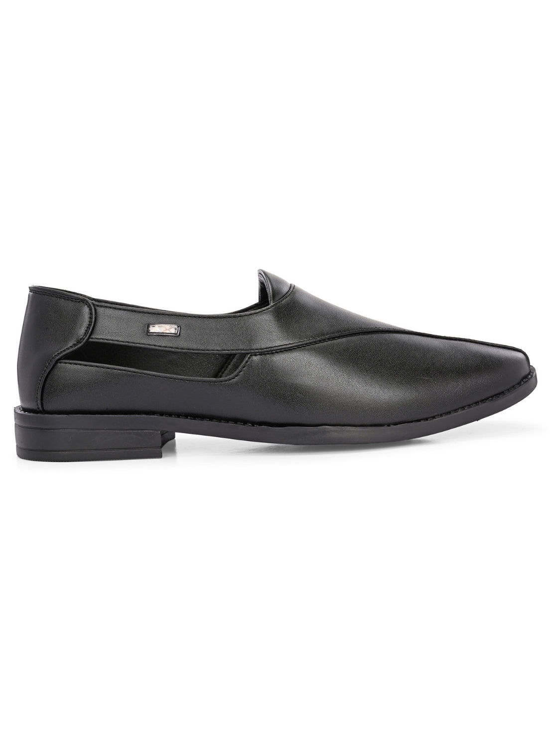 Hirolas Men's Peshawari Shoe Style Vegan Leather Roman Ethnic Sandal | Premium Party Wear - Black
