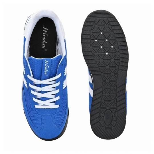 Hirolas Men's Blue Running Shoes  Lightweight Breathable Mesh Sneaker with Cushioning & Comfort Sole HRLSN01BLU