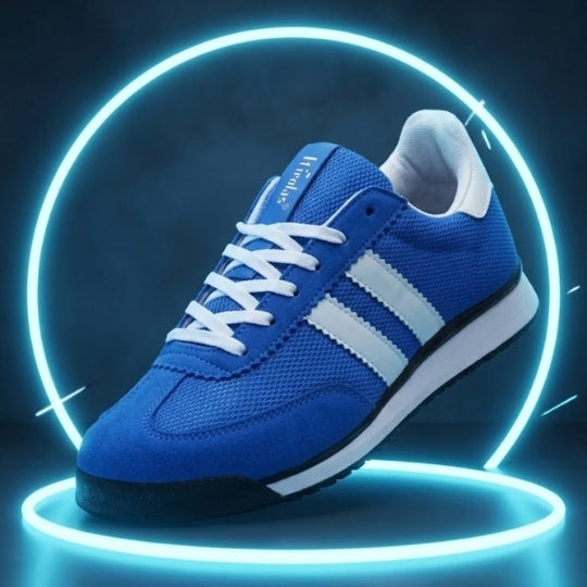 Hirolas Men's Blue Running Shoes  Lightweight Breathable Mesh Sneaker with Cushioning & Comfort Sole HRLSN01BLU