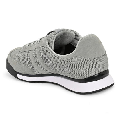 Hirolas Men's Grey Running Shoes Lightweight Breathable Mesh Sneaker Non-Slip Casual with Cushioning & Comfort Sole HRLSN01GRY
