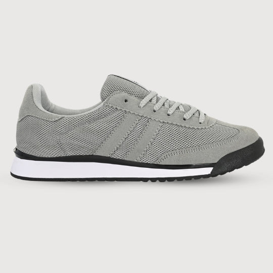 Hirolas Men's Grey Running Shoes Lightweight Breathable Mesh Sneaker Non-Slip Casual with Cushioning & Comfort Sole HRLSN01GRY