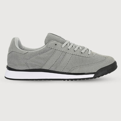 Hirolas Men's Grey Running Shoes Lightweight Breathable Mesh Sneaker Non-Slip Casual with Cushioning & Comfort Sole HRLSN01GRY