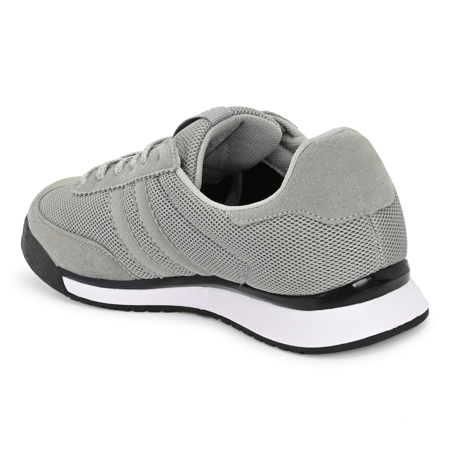 Hirolas Men’s Grey Running Shoes  Lightweight Breathable Mesh Sneakers Non-Slip Casual Sport Shoes with Cushioning & Comfort Sole HRLSN01GRY