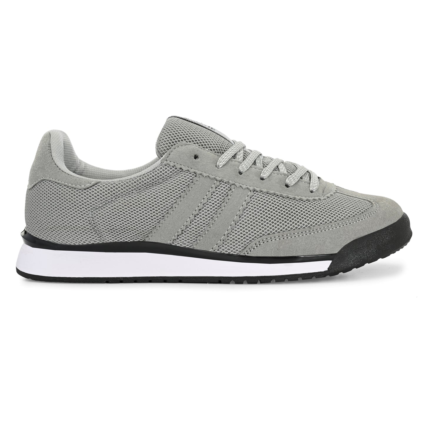 Hirolas Men’s Grey Running Shoes  Lightweight Breathable Mesh Sneakers Non-Slip Casual Sports Shoes with Cushioning & Comfort Sole HRLSN01GRY