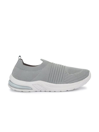 Hirolas® Women Grey Casual Running Walking Jogging Gym comfortable Athletic Slip-On Sports_Shoes (HRLWF09GRY)