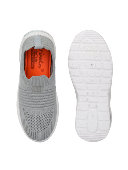 Hirolas® Women Grey Casual Running Walking Jogging Gym comfortable Athletic Slip-On Sports_Shoes (HRLWF09GRY)
