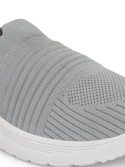 Hirolas® Women Grey Casual Running Walking Jogging Gym comfortable Athletic Slip-On Sports_Shoes (HRLWF09GRY)