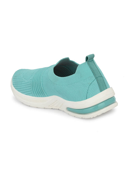 Hirolas® Women Sea green Casual Running Walking Jogging Gym comfortable Athletic Slip-On Sports_Shoes (HRLWF09SGN)