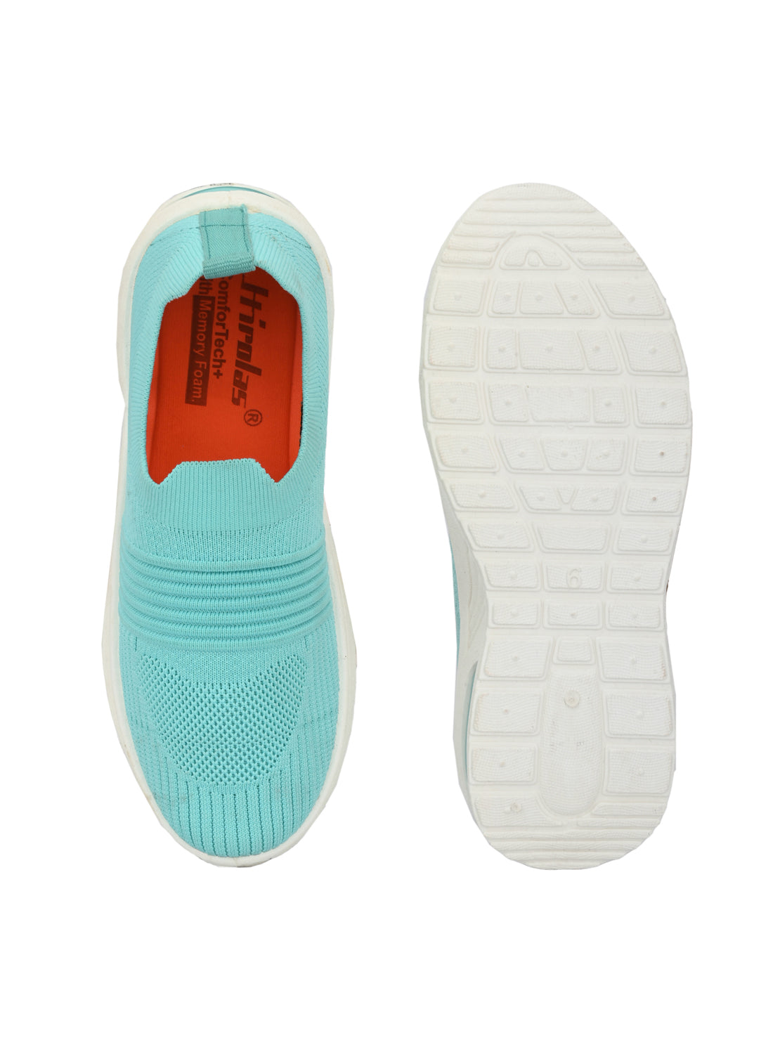 Hirolas® Women Sea green Casual Running Walking Jogging Gym comfortable Athletic Slip-On Sports_Shoes (HRLWF09SGN)