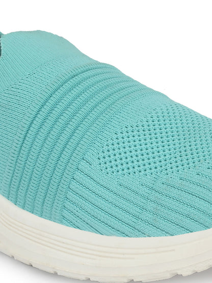 Hirolas® Women Sea green Casual Running Walking Jogging Gym comfortable Athletic Slip-On Sports_Shoes (HRLWF09SGN)