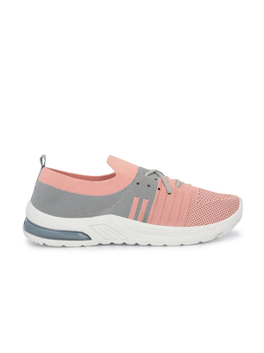 Hirolas® Women Pink Casual Running Walking Jogging Gym comfortable Athletic Lace-Up Sports_Shoes (HRLWF10PNK)