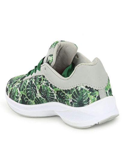 Hirolas® Women Printed Green Mesh Fitness Lace-Up Sports_Shoes (HRLWF13GRN)