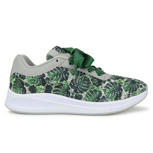 Hirolas® Women Printed Green Mesh Fitness Lace-Up Sports_Shoes (HRLWF13GRN)