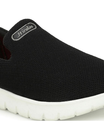 Hirolas® Women Black Mesh Fitness Slip-On Sports_Shoes (HRLWF14BLK)