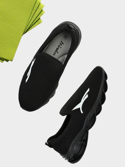 Hirolas® Women Black Comfort Slip-On Walking Sports_Shoes (HRLWF16BLK)