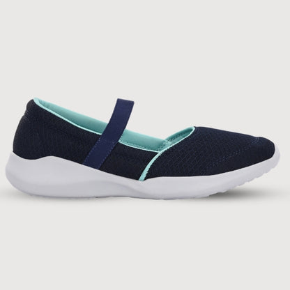 Hirolas Women Blue Walking Sports Shoes Without Laces Lightweight Sports Ballerina Flats -HRLWF20BLU