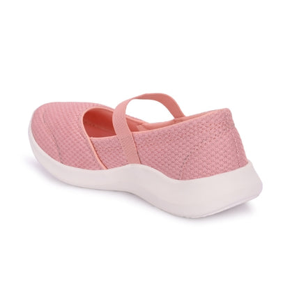 Hirolas Women Pink Walking Sports Shoes Without Laces Lightweight Sports Ballerina Flats -HRLWF20PNK