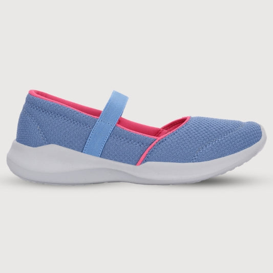 Hirolas Women Sky Blue Walking Sports Shoes Without Laces Lightweight Sports Ballerina Flats -HRLWF20SBU