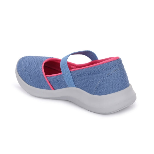 Hirolas Women Sky Blue Walking Sports Shoes Without Laces Lightweight Sports Ballerina Flats -HRLWF20SBU