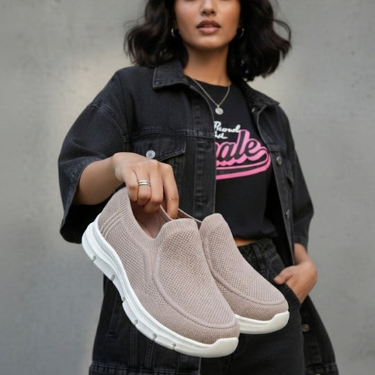 Hirolas HerEase Peach Comfort Sports Shoes for women