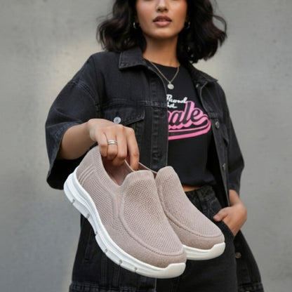 Hirolas HerEase Peach Comfort Sports Shoes for women