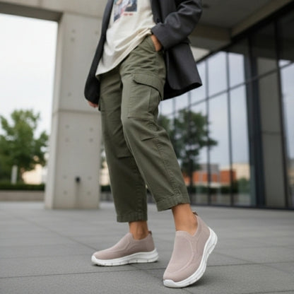 Hirolas HerEase Peach Comfort Sports Shoes for women