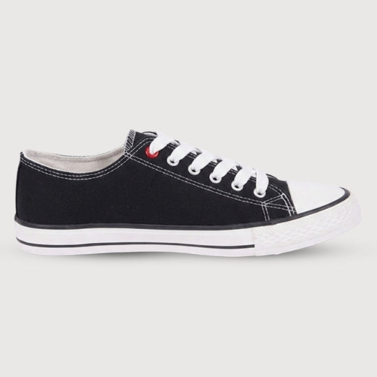 Hirolas vulcanized Skateboard Sneaker Shoes for Women - Black