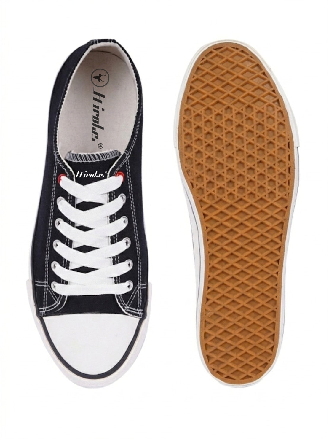 Hirolas® vulcanized Skateboard Sneaker_Shoes for Women - Black