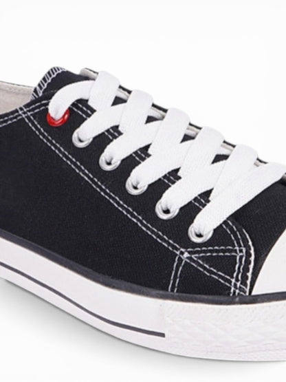 Hirolas® vulcanized Skateboard Sneaker_Shoes for Women - Black