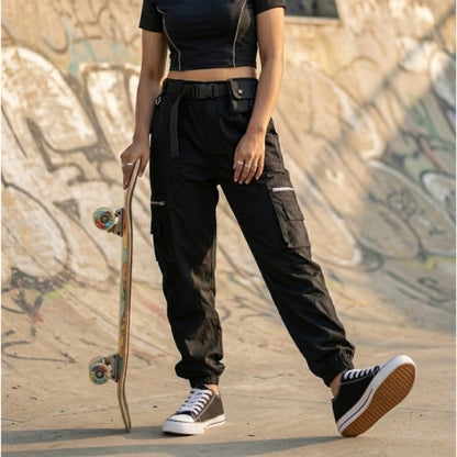 Hirolas vulcanized Skateboard Sneaker Shoes for Women - Black