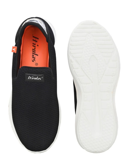 Hirolas Slip-On Blue Sports Shoes Lightweight Walking Shoes with Memory Foam Insole for women