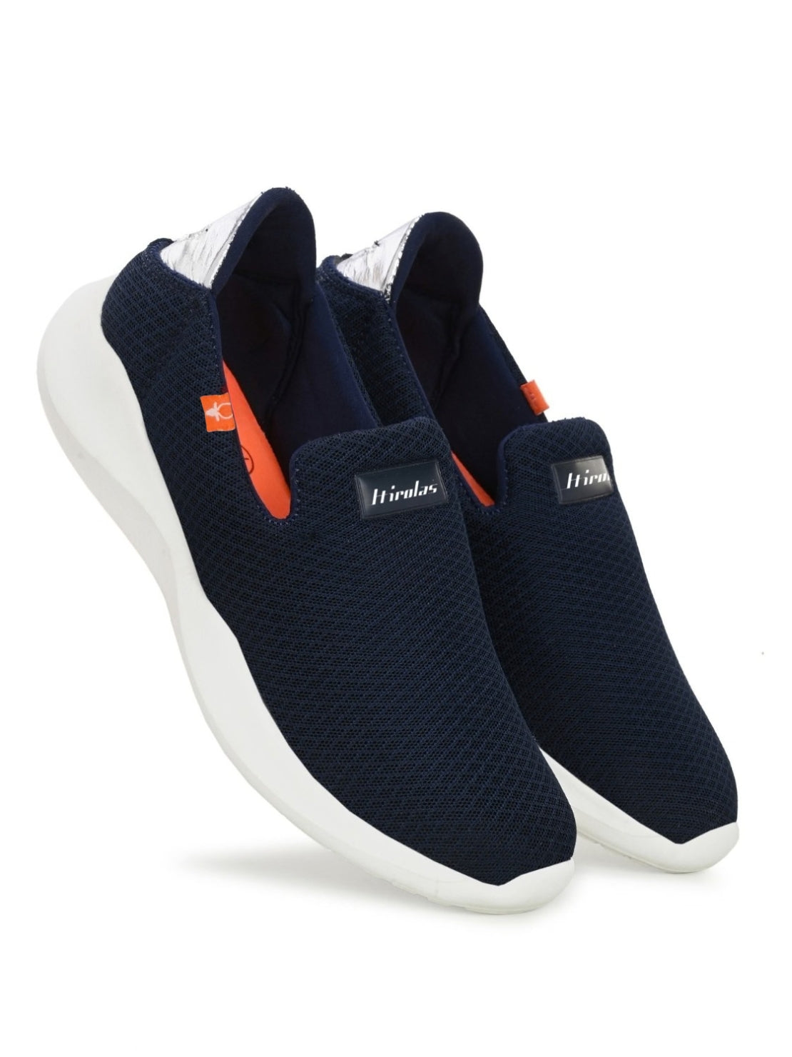 Hirolas Slip-On Blue Sports Shoes Lightweight Walking Shoes with Memory Foam Insole for women