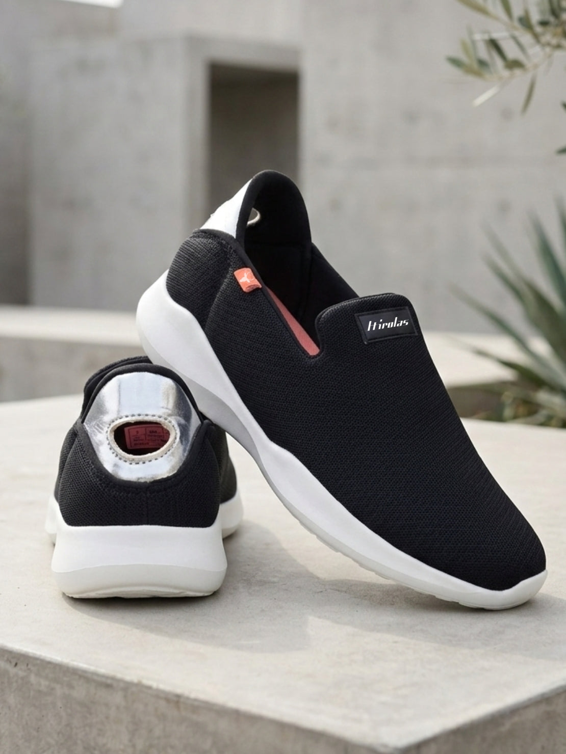 Hirolas Slip-On Blue Sport_Shoes Lightweight Walking Shoes with Memory Foam Insole for women