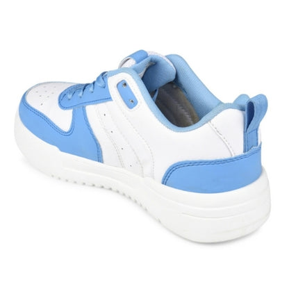 Hirolas Urbania Women Everyday Comfort Sneaker Shoes - White/Blue