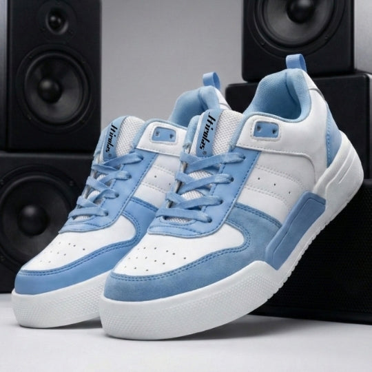 Hirolas Urbania Women Everyday Comfort Sneaker Shoes - White/Blue