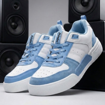 Hirolas Urbania Women Everyday Comfort Sneaker Shoes - White/Blue
