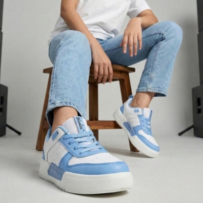 Hirolas Urbania Women Everyday Comfort Sneaker Shoes - White/Blue
