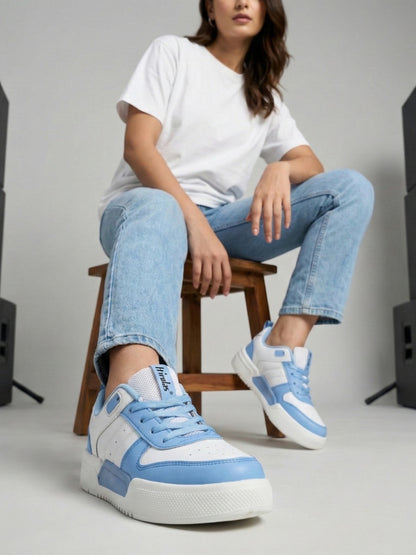 Hirolas Urbania Women Everyday Comfort Sneaker_Shoes - White/Blue
