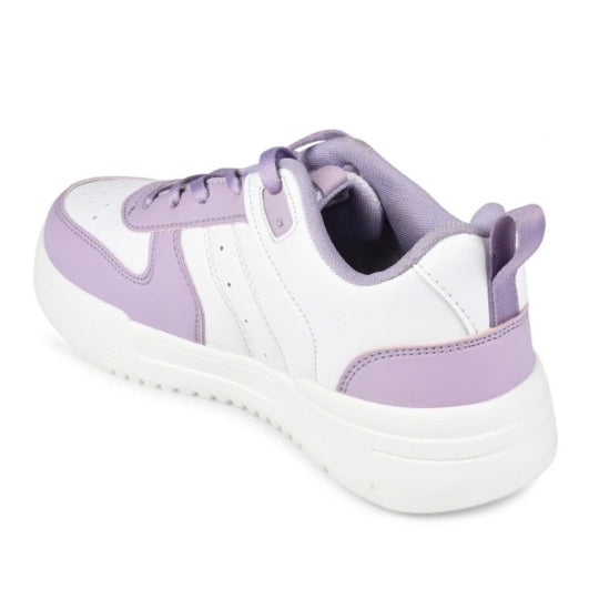 Hirolas Urbania Women Everyday Comfort Sneaker Shoes - White/Purple
