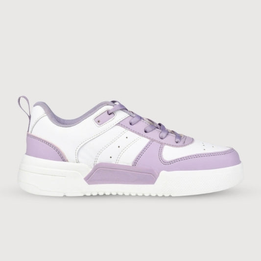 Hirolas Urbania Women Everyday Comfort Sneaker Shoes - White/Purple